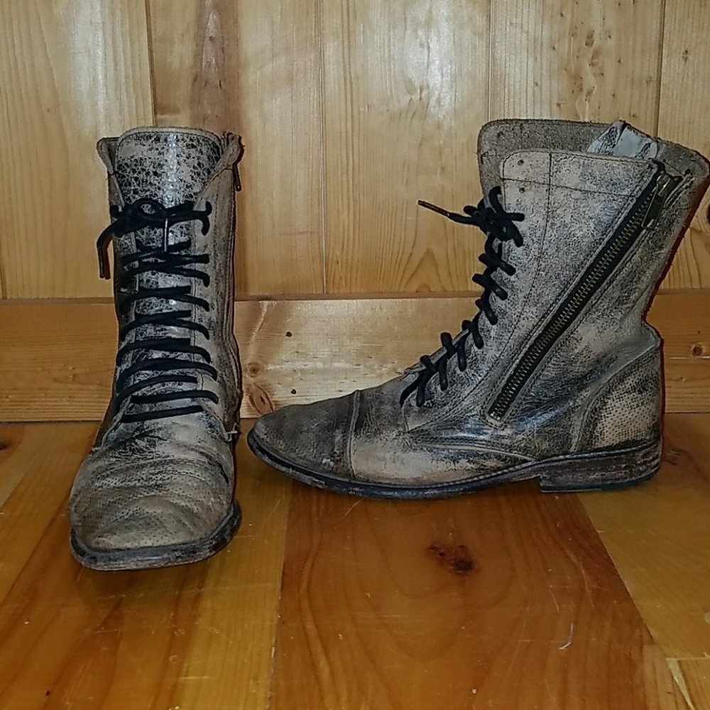 Bed Stu Free People distressed combat boots